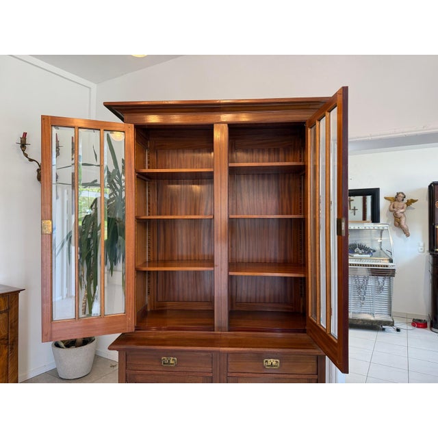Antique Art Nouveau Display Bookcase, 1890s For Sale - Image 10 of 14