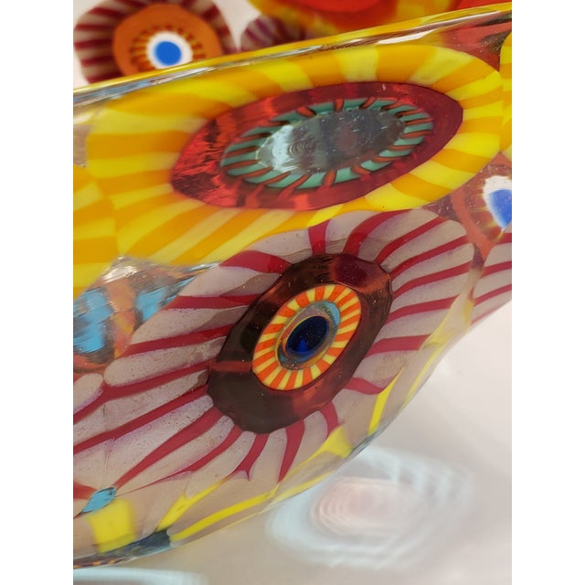 Mario Formentello Murano Glass Bowl Murrine Mosaic Millefiori Signed For Sale - Image 9 of 16