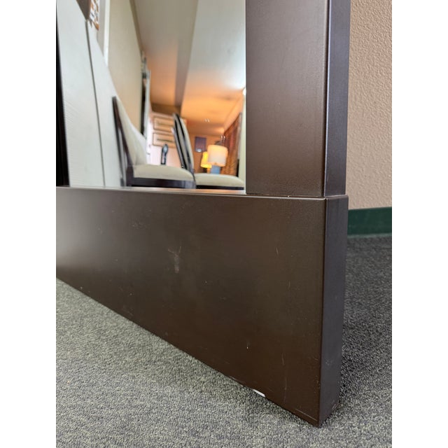 Crate & Barrel Burnished Metal Floor Mirror For Sale - Image 10 of 11