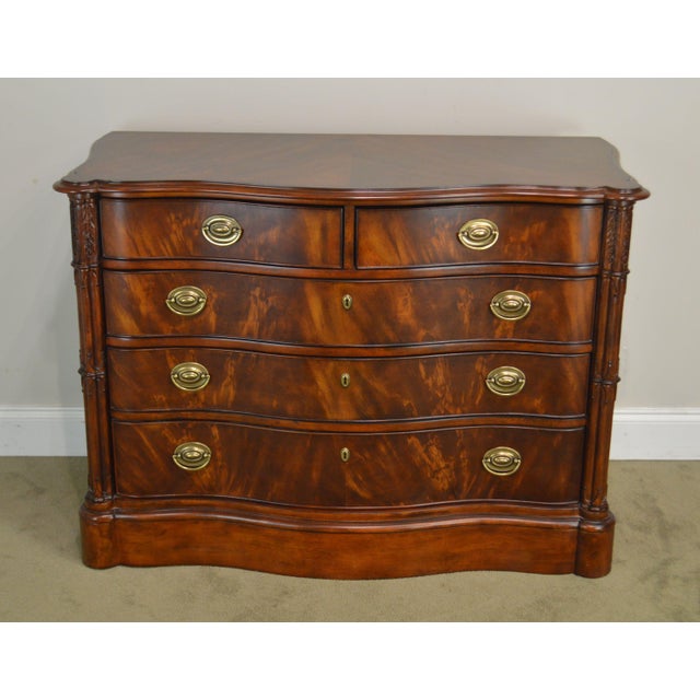 Broyhill 100th Anniversary Collection Serpentine Flame Mahogany Chest