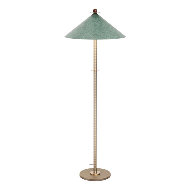 Louisa IV Floor Lamp in Bronze and Brass by Marine Breynaert For Sale