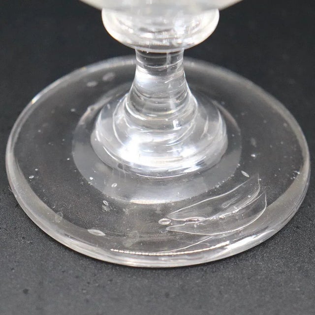 Two English Georgian Clear Glass Rummer Drinking Glasses For Sale - Image 4 of 6