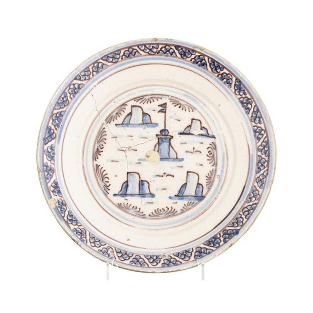 17th Century Earthenware Plate For Sale - Image 6 of 6