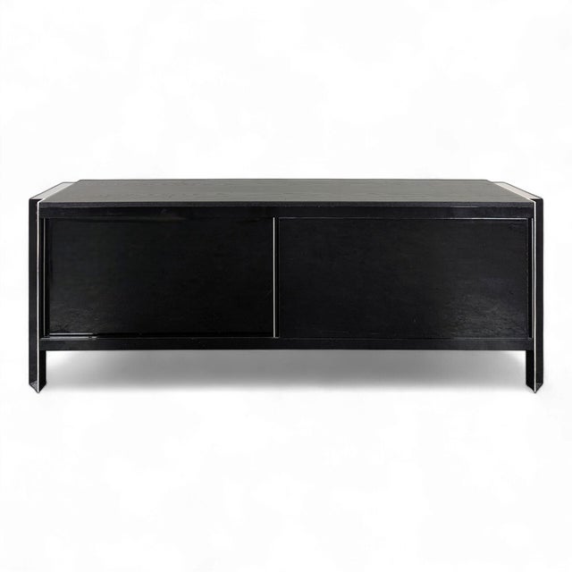 Black Sideboard in Aluminum and Wood by Georges Frydman for E.F.A. For Sale - Image 8 of 8