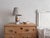 Shabby Chic Vintage Fruit Transfer Ware Lamp With Pleated Shade For Sale - Image 3 of 12