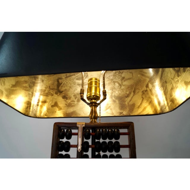 Wood 1950’s Mid-Century Asian Modern Abacus Table Lamp For Sale - Image 7 of 12