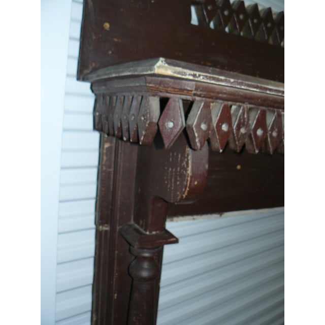Early 20th C. Folk Art Pine Mantle For Sale - Image 13 of 18