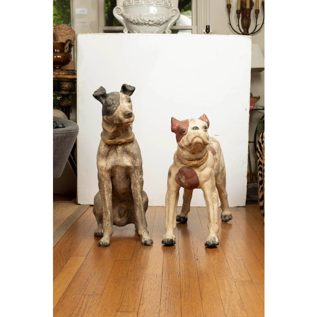 Ceramic Vintage Terracotta Terrier Sculpture For Sale - Image 7 of 8