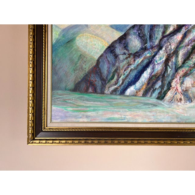 Green 1980's Theodore F. Baron Impressionist Landscape Oil Painting, Framed For Sale - Image 8 of 12