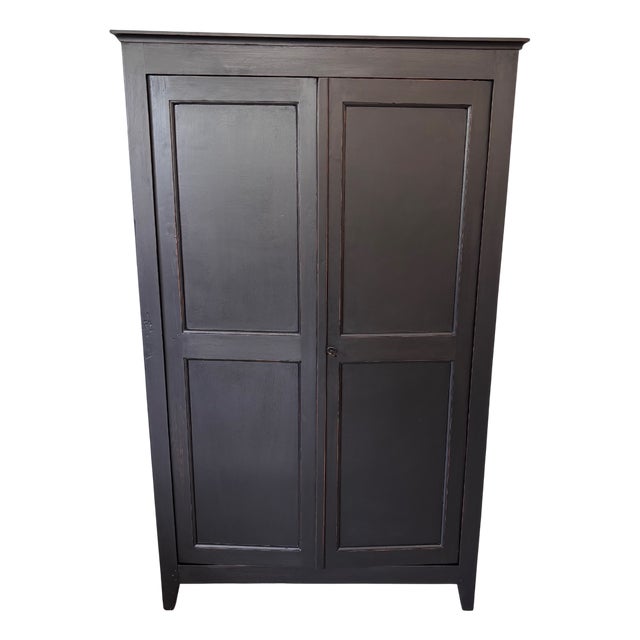 Vintage Black Wooden Cabinet For Sale