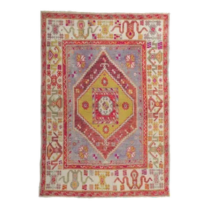 Vintage Turkish Oushak Rug with Modern Style - 05'11 x 08'04