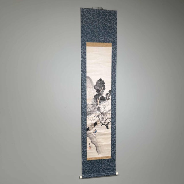 Antique Scroll of Japanese Landscape, 1920s For Sale - Image 16 of 16