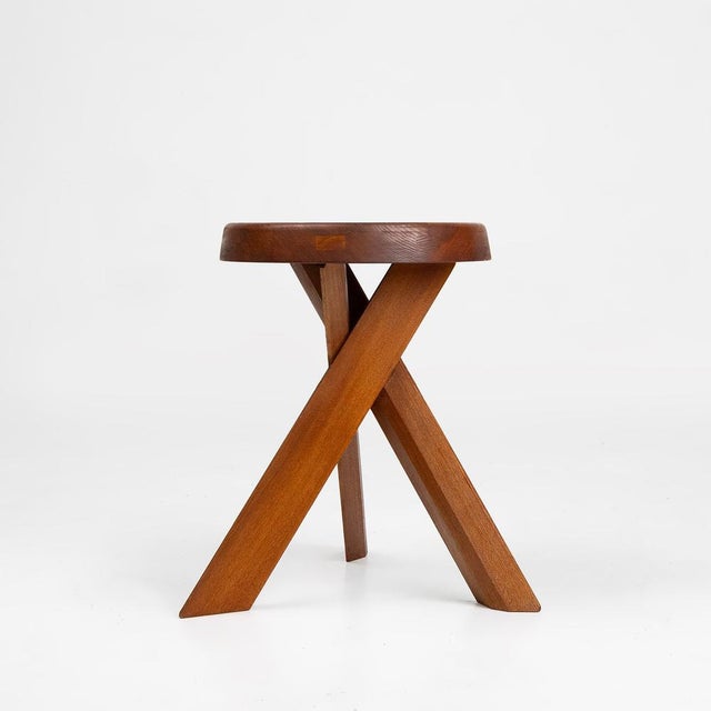 Model S31 Stool in Elm Wood by Pierre Chapo, 1974 For Sale - Image 14 of 14