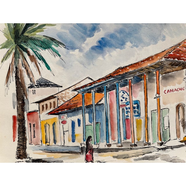 Original watercolor on paper by Henry Emil Salloch, also known as Heinz Emil Salloch, the German-born American artist and...