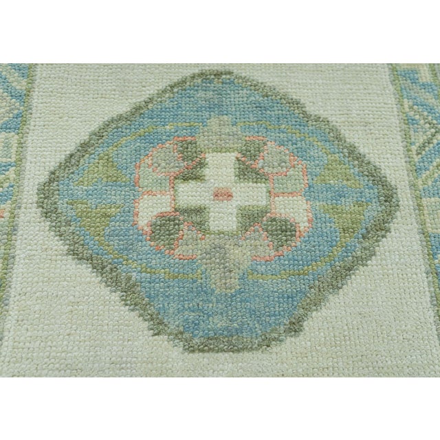 Turkish Turkish Oushak Rug 2'8" x 12'5" #19215 For Sale - Image 3 of 8