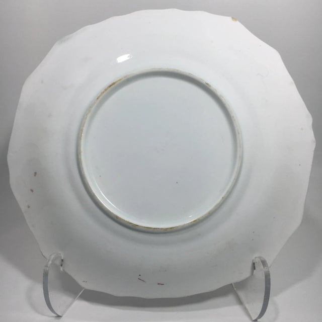 Mid 19th Century Davenport 19th-Century Hand Colored Floral Porcelain Plate For Sale - Image 5 of 8