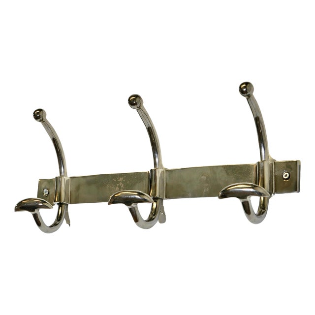Art Deco French Chrome Coat Rack, 1960s For Sale