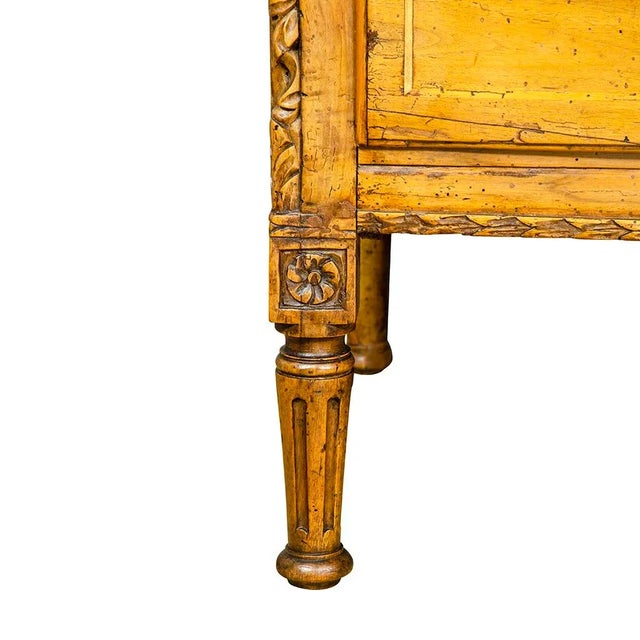 Wood Italian Neoclassic Walnut Commode For Sale - Image 7 of 11
