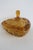 Hazel-Atlas Hazel Atlas Amber Glass Lidded Triangle Dish With Embossed Leaf Pattern 5085b For Sale - Image 4 of 14