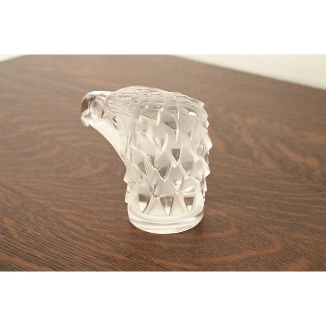 Art Deco Lalique "Eagle Head" Art Deco Crystal Paperweight For Sale - Image 3 of 12