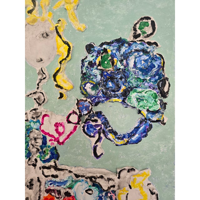 Figurative 38" by 51" 'The Duchess' # 3 - One-of-a-Kind Contemporary Abstract Figurative Female Oil Painting by Diane Grant For Sale - Image 3 of 7