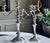 Silver MOS2026Antique Silver Plated Three Arm English Candleabras - A Pair For Sale - Image 8 of 18