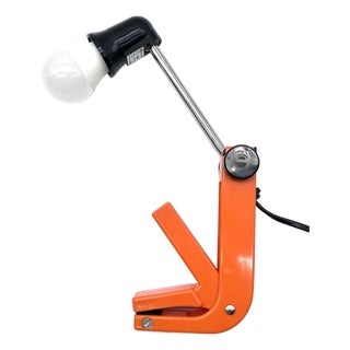 Vintage Space Age Model 2323 Clamp Lamp by Revue, 1970s For Sale