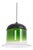 Large Green White Glass Pendant Light from Peill and Putzler, Germany, 1970s For Sale