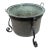 1980s Hand-Hammered Copper Planter on Wrought Iron Stand For Sale