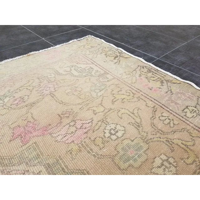 Turkish 1960s Vintage Turkish Handmade Wool Rug-4’4’x7’10" For Sale - Image 3 of 11