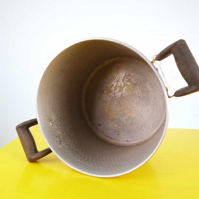 Metal Vintage Aluminum Pot attributed to Illa Langhirano For Sale - Image 7 of 10