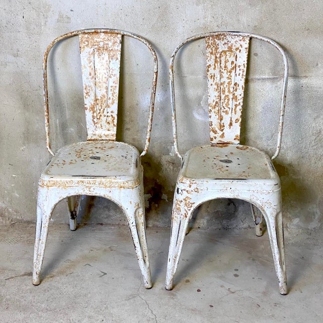 Model A Tolix Chairs from Xavier Pauchard, 1950s, Set of 2 For Sale - Image 6 of 10