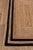 Modern Black Border Rectangle Jute Handmade Rug - 10'x12' For Sale - Image 3 of 4