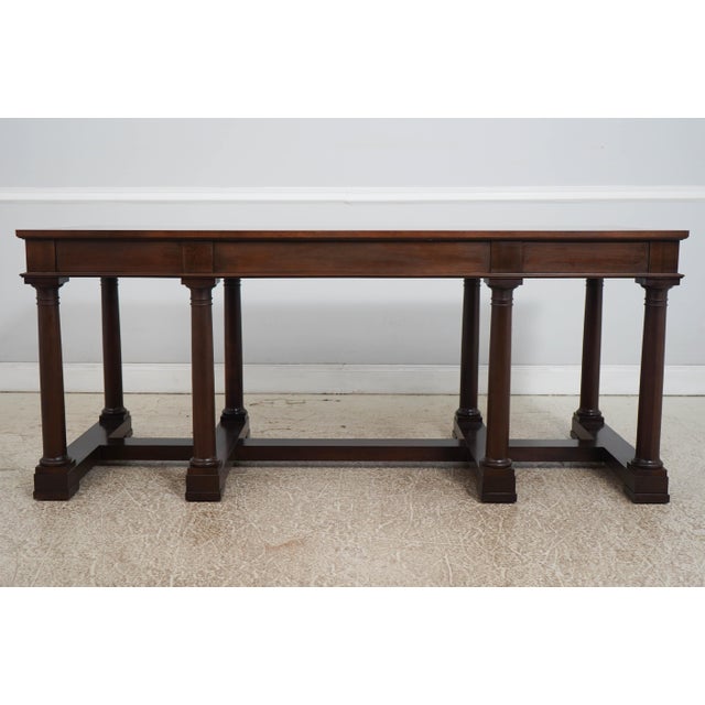 Large Empire Style Mahogany 3 Drawer Library Desk For Sale - Image 16 of 17
