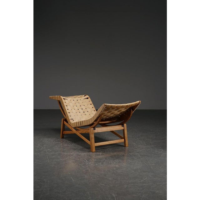 Light Yellow Mid-Century Modern Adjustable Chaise Longue For Sale - Image 8 of 18