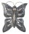c1940's Navajo repousse silver butterfly pin For Sale