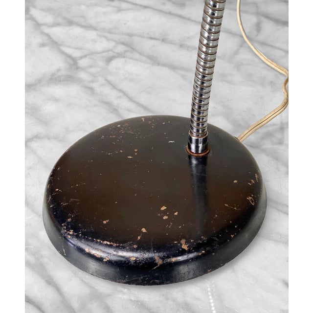 Mid-Century Space Age Chrome Eyeball Gooseneck Desk Lamp For Sale - Image 6 of 7