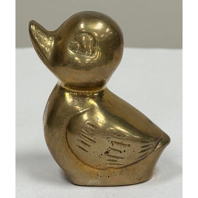 Figurative Vintage Mid-Century Brass Duckling Figure For Sale - Image 3 of 6