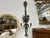 Pair of Antique French Patinated Metal Sconces For Sale - Image 4 of 12