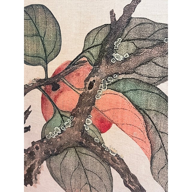 Chinoiserie Lillian August Birds & Fruit Triptych – 3-Piece Framed Art Set For Sale - Image 3 of 10