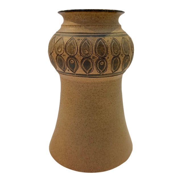 Signed James E. Sanders Studio Pottery Stoneware Vessel For Sale