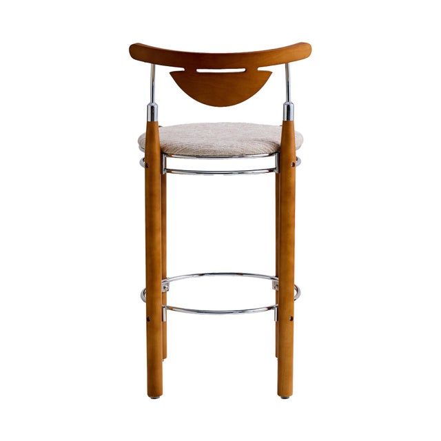 2020s Pasargad Home Nikko Counter Stools– Beige/Brown For Sale - Image 5 of 8