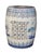 Superb pastel pink and blue mid 20th century Chinese large garden stool in excellent condition. Lotus blossom, cranes, and...