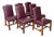 George III Style Leather Dining Chairs, 1950, Set of 6 For Sale