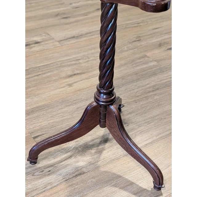 Vintage MCM Bombay Co Flip Top Tripod Occasional Side Table For Sale - Image 10 of 12