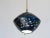 Italian 1960s Indigo Ceramic Sphere Chandelier For Sale - Image 4 of 7