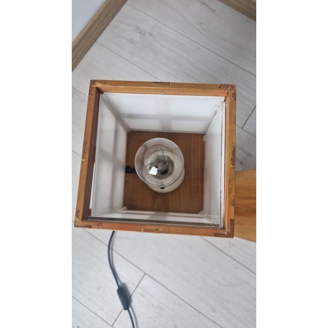 Vintage Table Lamp in Light Wood by Charles Jenks for Sawaya & Moroni, 1980s For Sale - Image 13 of 15