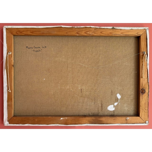 1960s Whimsical Still Life Painting by French Artist, Marie Laure-Ilie For Sale - Image 9 of 10