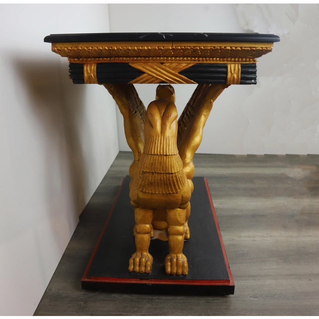 Wood Vintage 19Century Carved Giltwood Console Table For Sale - Image 7 of 12