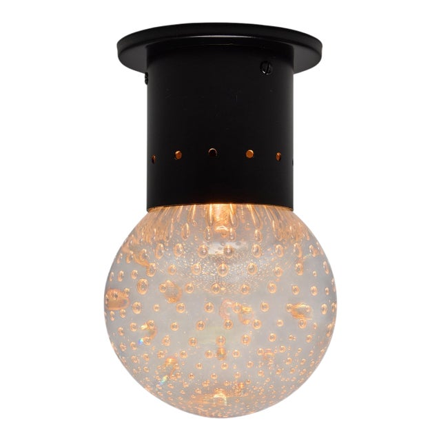 1960s Gino Sarfatti Seguso Bubble Glass Wall or Ceiling Lamp for Arteluce For Sale